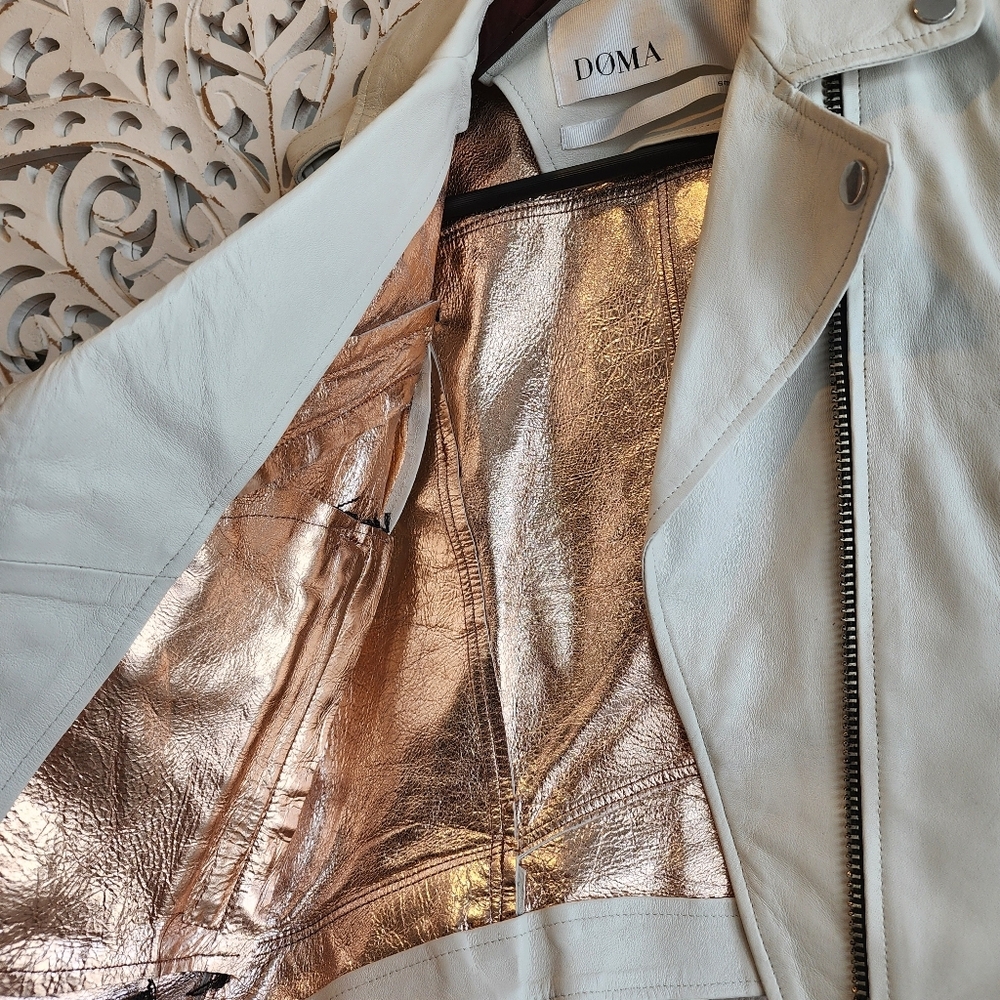 DOMA VEST LEATHER MOTORCYCLE JACKET, NEW SIZE SMALL WOT - Picture 7 of 16